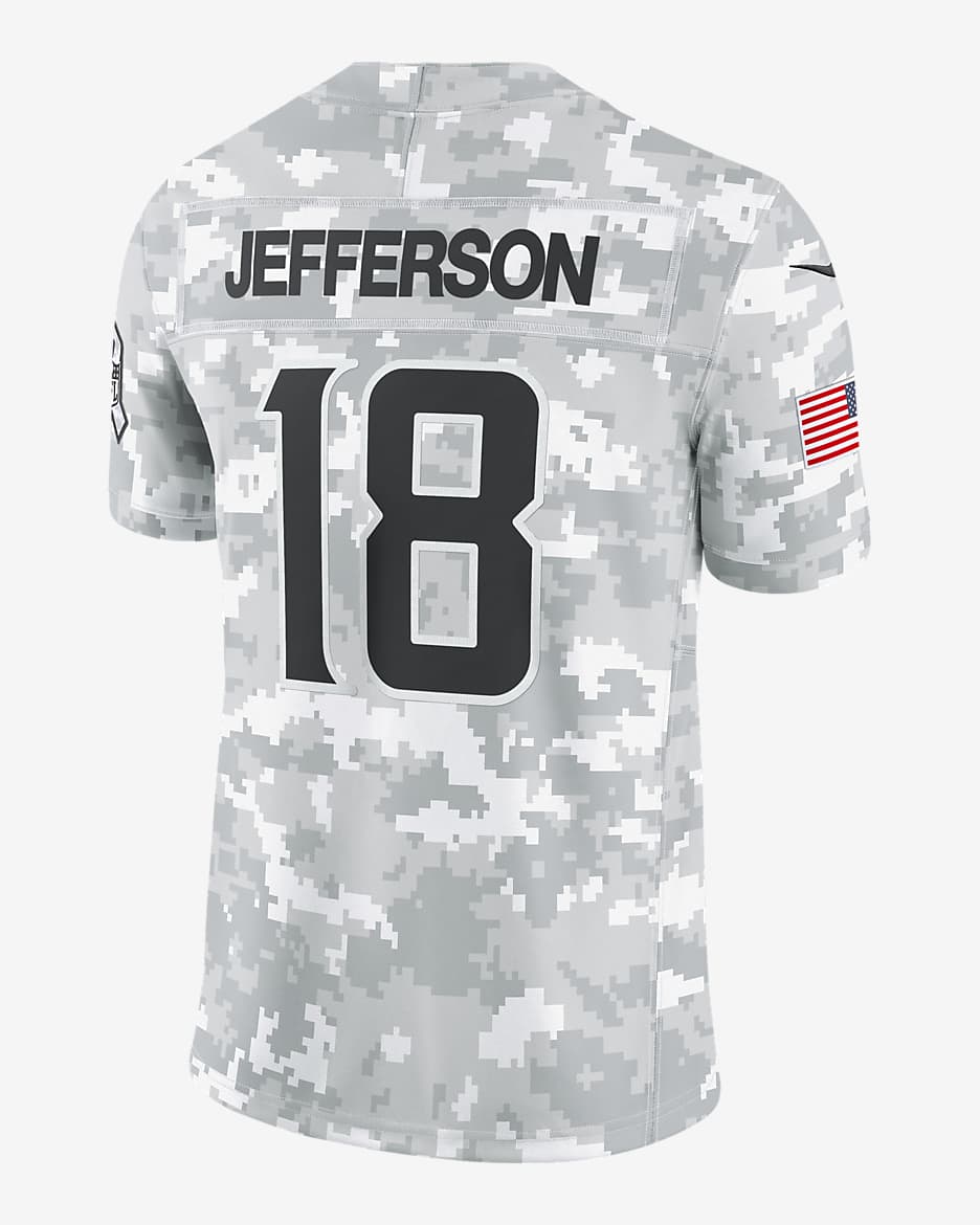 Justin Jefferson Minnesota Vikings Salute to Service Men s Nike Dri FIT NFL Limited Jersey. Nike